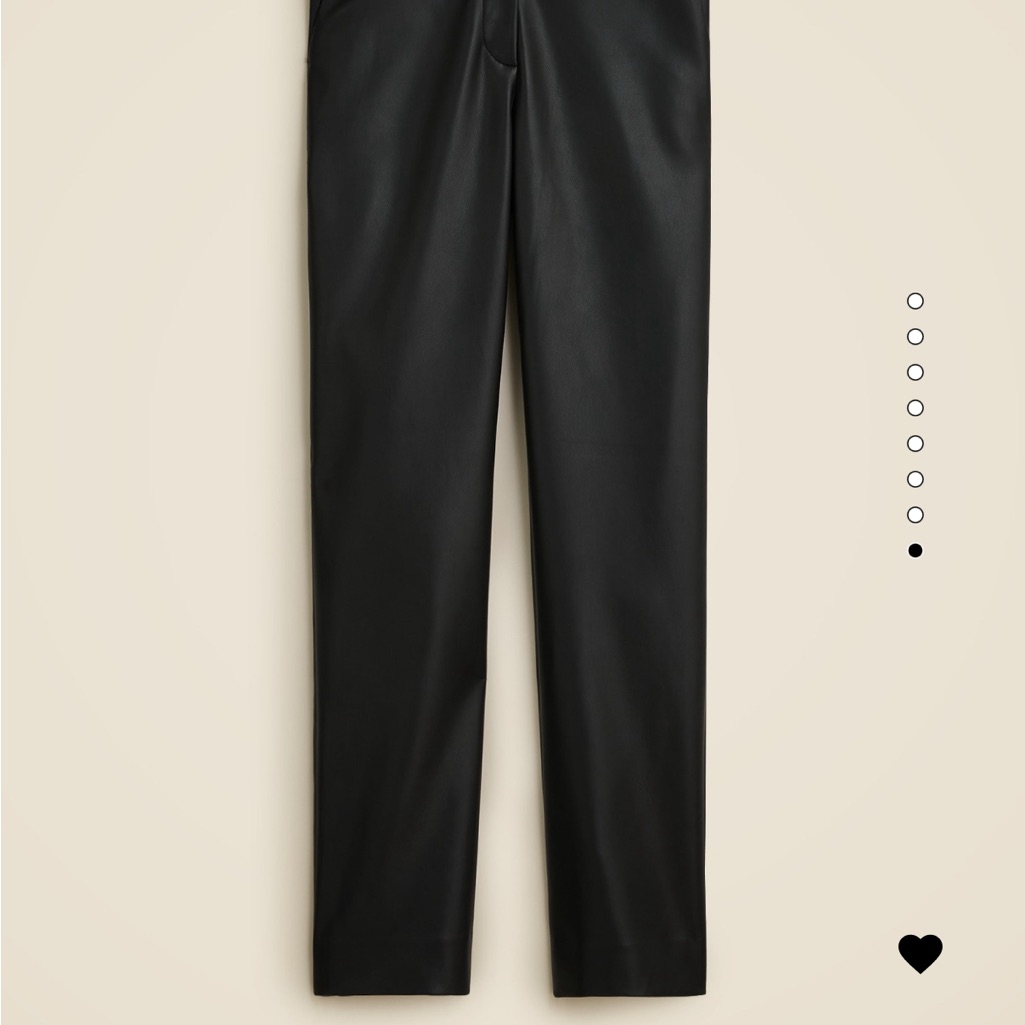 J.Crew Kate Straight-Leg Pant In Faux Leather